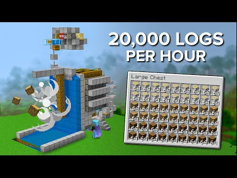 Minecraft Easy Multi Log Tree Farm - Birch, Oak, Spruce