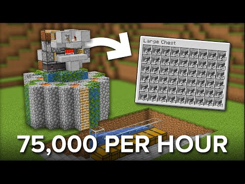 Minecraft Easy Cobblestone Farm Tutorial - Fully Automatic