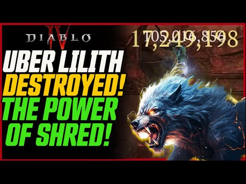 2 BILLION SHRED VS UBER LILITH! Lightning Shred Druid 2.0 Boss Spec! // Diablo 4 Druid Guide