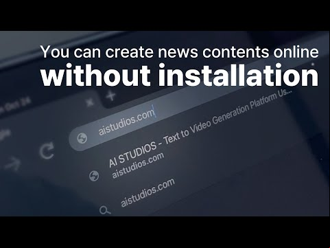 You can create news video contents online without installation.